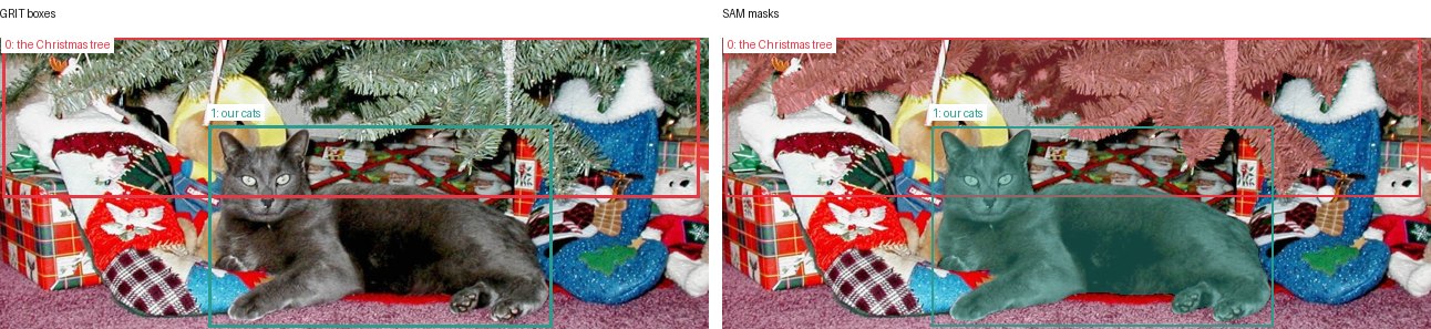 GRIT boxes and SAM masks