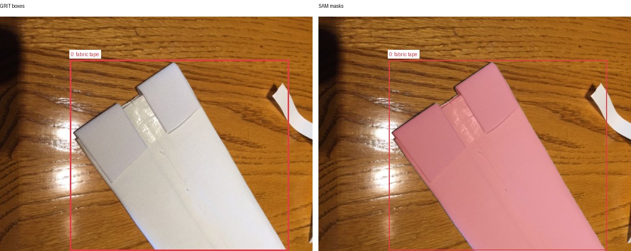 GRIT boxes and SAM masks