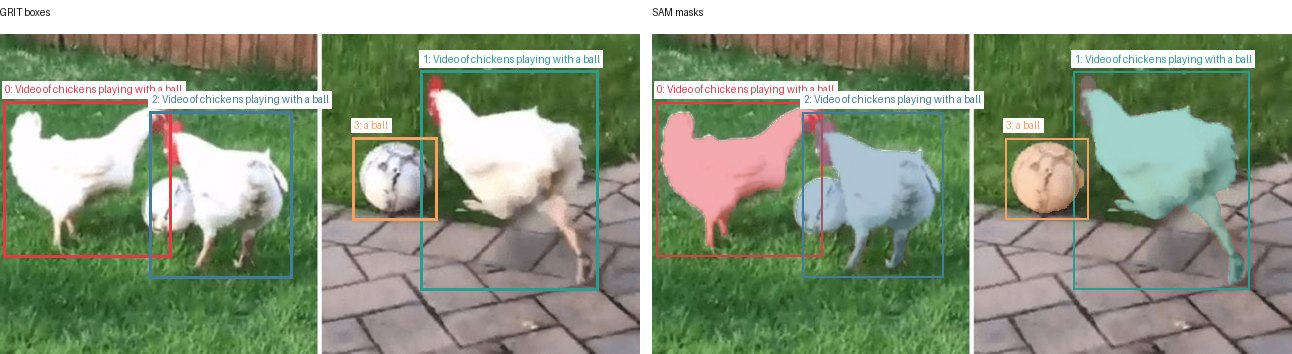 GRIT boxes and SAM masks