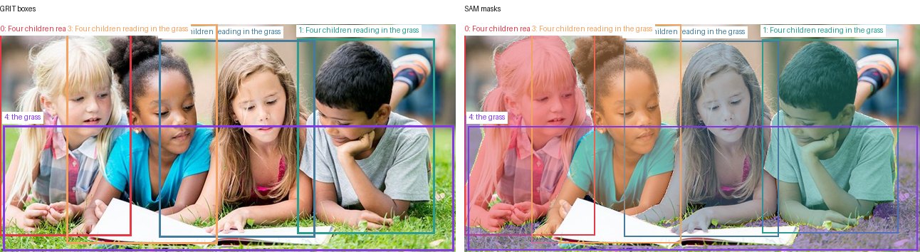 GRIT boxes and SAM masks