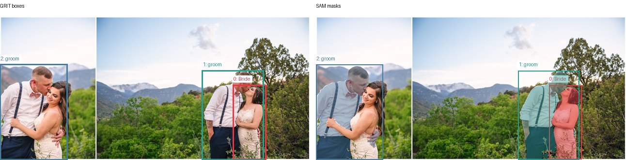 GRIT boxes and SAM masks