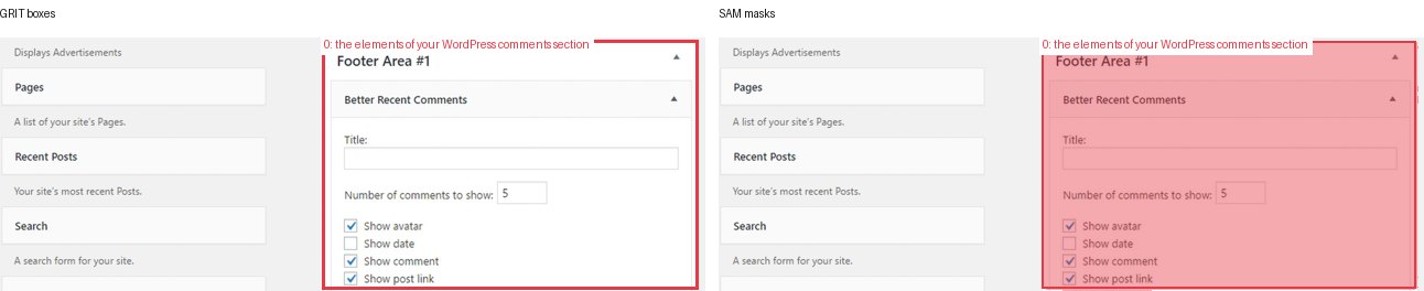 GRIT boxes and SAM masks