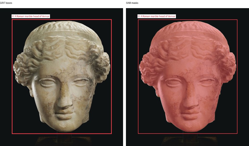 GRIT boxes and SAM masks